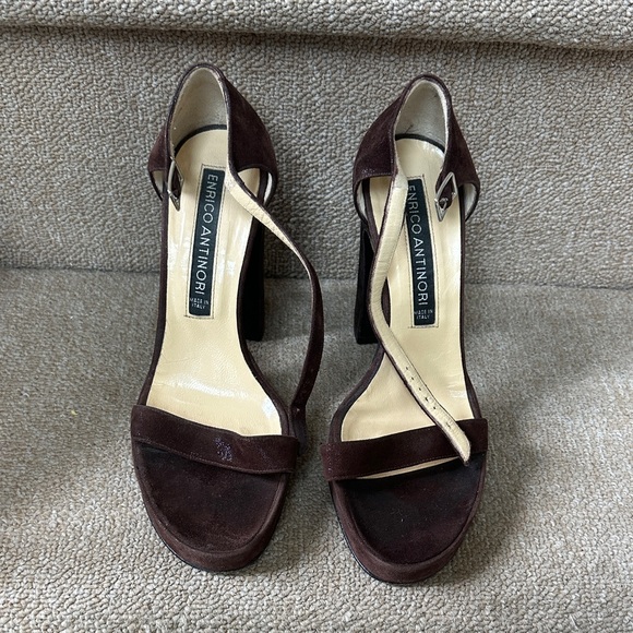 Enrico antinori  Rich Brown Strappy Heels - Picture 1 of 6